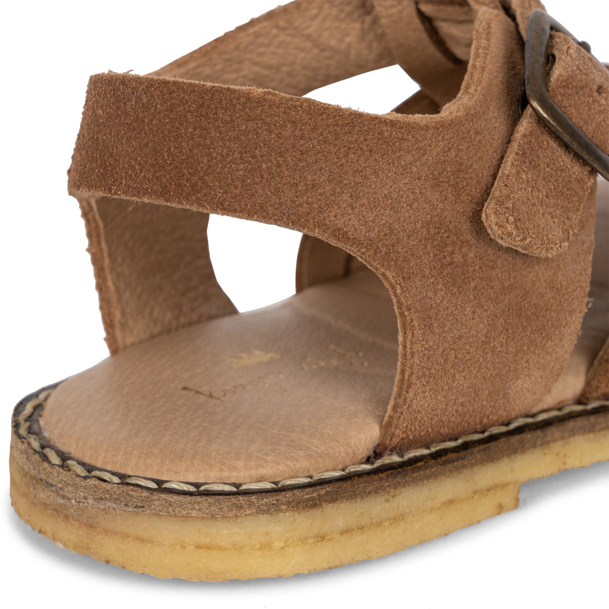 Konges Sløjd A/S Leren Sandalen cognac