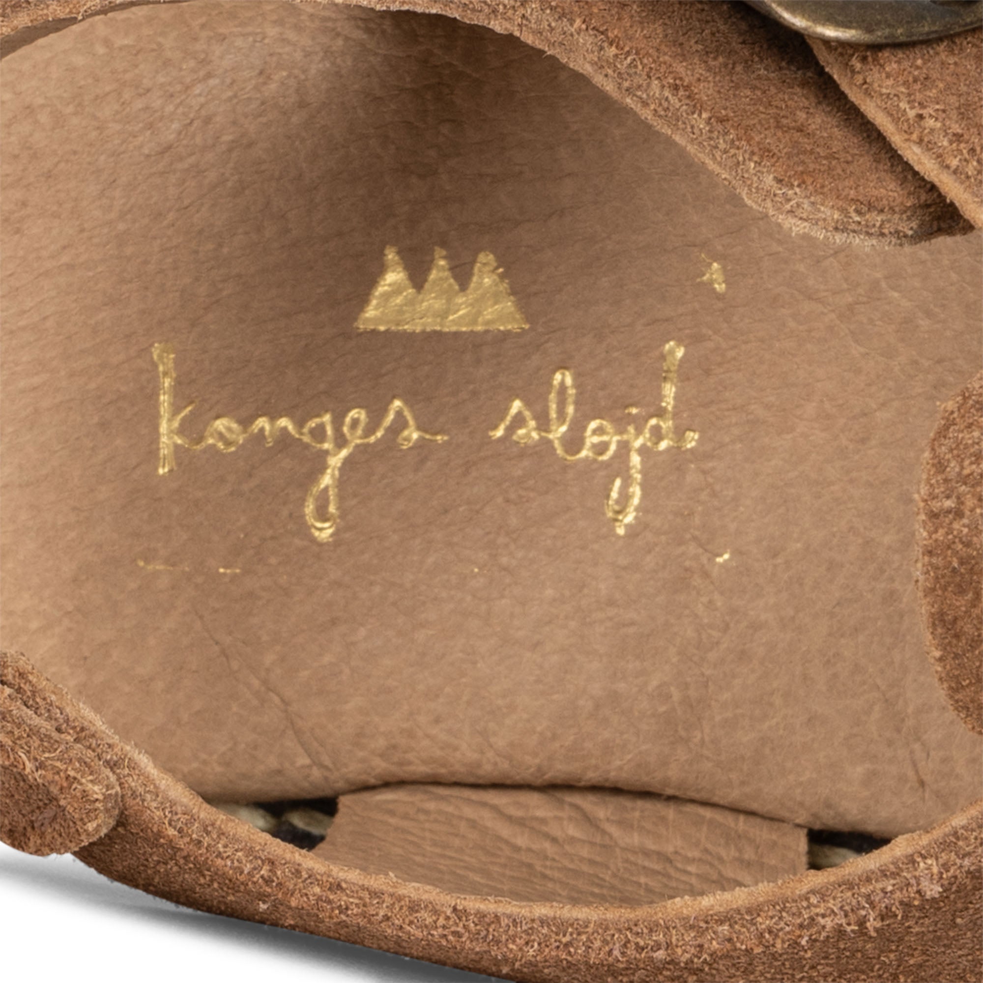 Konges Sløjd A/S Leren Sandalen cognac