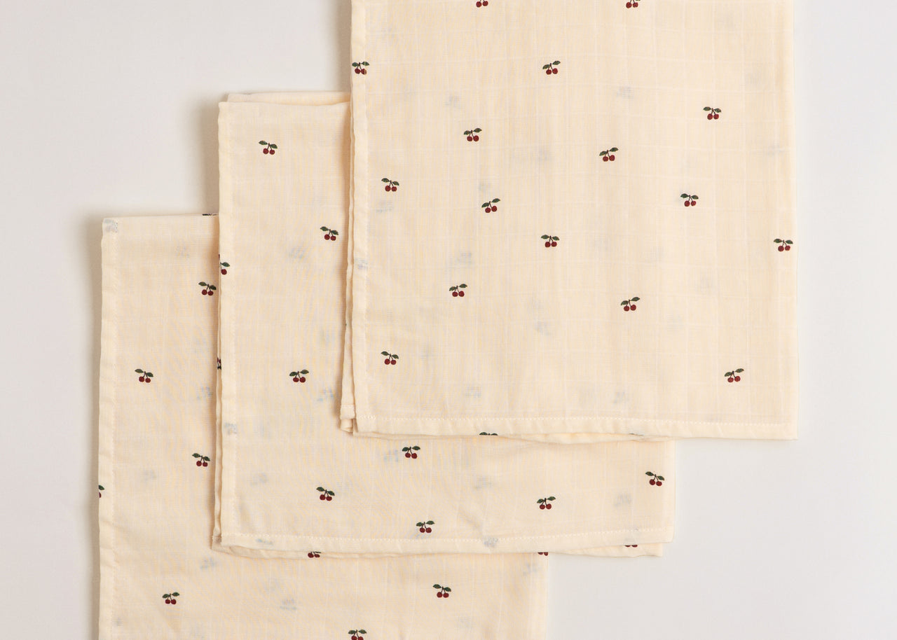 Konges Sløjd A/S MUSLIN CLOTHS cherry