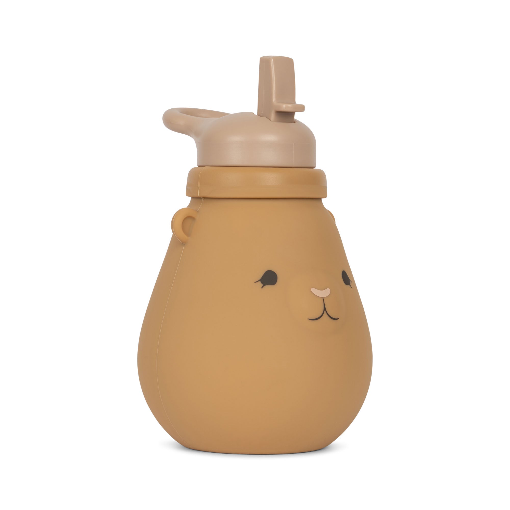 Konges Sløjd A/S SILICONE TEDDY DRINKING BOTTLE Thermoflessen ALMOND